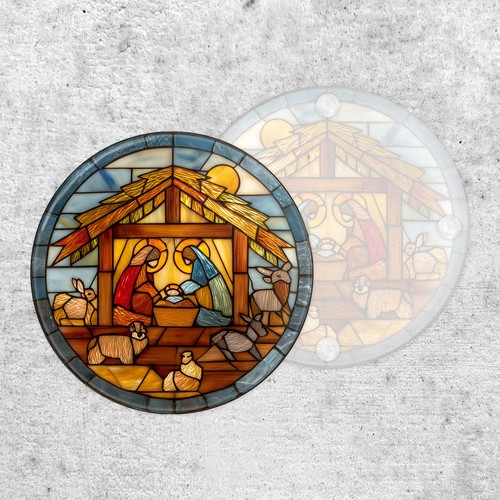 Stained glass style religious - stained,