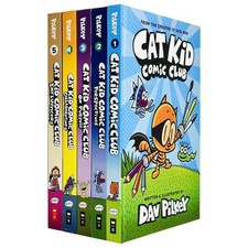 Cat Kid Books 1-5 Dav Pilkey (5 Book Collection Set) - (Free P+P) UK Editions
