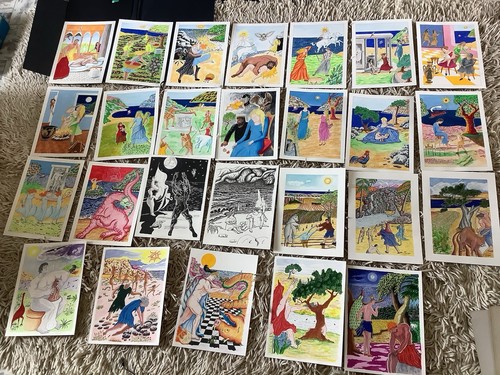 Rare set paintings by - set, 28