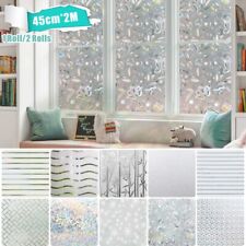 2M Frosted Privacy Window Film Self Adhesive Glass Static Cling Vinyl Cover
