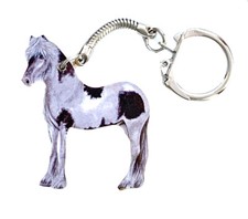 Gypsy Horse Keyring - Romany Gypsy Gifts - Gypsy Horses - HO22-K