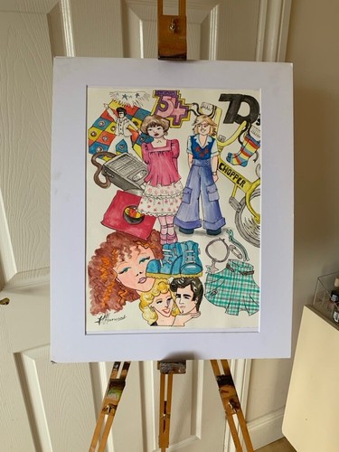 Coloured pencil montage