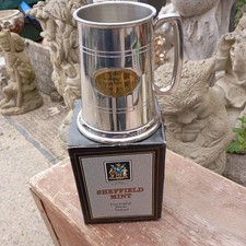 sheffield mint fine english pewter tankard monarch sheffield old good condition 