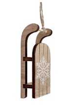 Wooden Sleigh Bauble Ornament