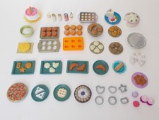 BARBIE KITCHEN ACCESSORIES PLAY FOOD COOKIES BIRTHDAY CAKE PIZZA WAFFLE MUFFINS