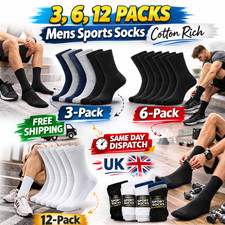 12Pairs Mens Sports Socks