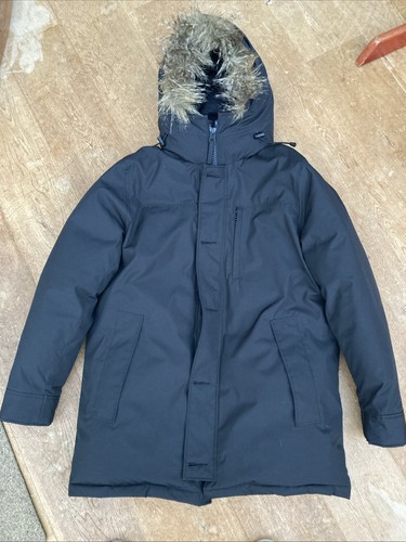 Men black winter coat - m&s,