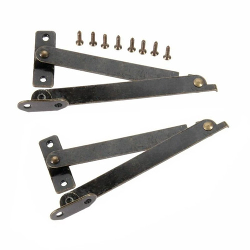 2pc antique lid support hinges - 2pc,