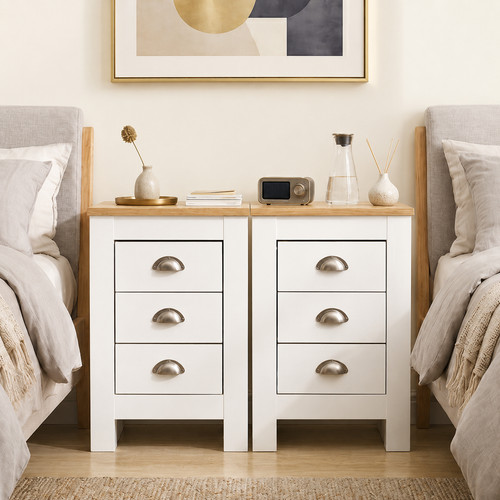 Bedside tables set white - 2,