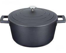 MasterClass Casserole Dish With Lid, Medium 4L/24 cm, Lightweight Cast Aluminium