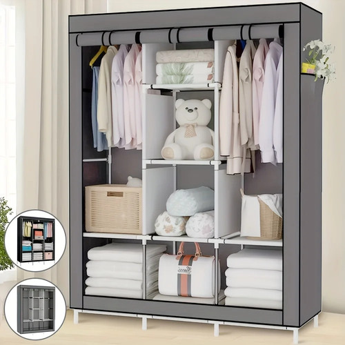 Portable canvas wardrobe - portable,