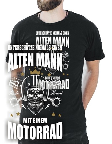 Old man motorcycle biker - man,