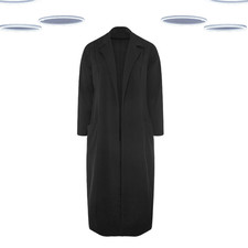 Ex Women's Blazer - Plus Size Black Longline Maxi