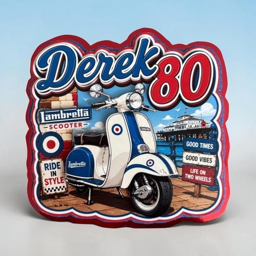 Lambretta scooter cake - 3d,