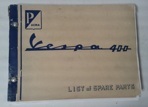 Vespa 400 car list - vespa, of