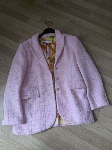 Zara women pink tweed - zara,