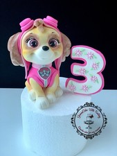 PAW PATROL SKYE inspired edible handmade figurine cake topper decoration