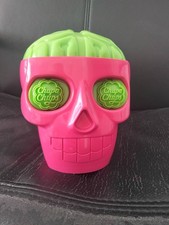 CHUPA CHUPS neon skull & brain Lollipop Sweet bucket Halloween decor Rare
