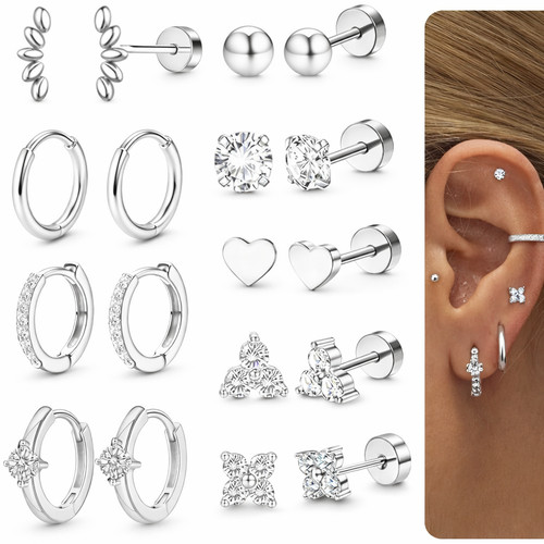 Labret piercing ear ring - piercing,
