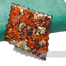 Autumn Gold and Rust Diamond