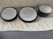 Denby - Elements Black Dinner Set For 4 - 12 Piece Ceramic Tableware Set