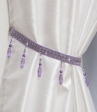 Curtain Tie Backs Crystal Beaded (2pcs) -Matching Swags Available- Tiebacks