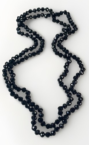 Vintage jet black crystal - black,