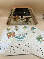 Vintage  Russian Chord Zither Gusli Harp with Song Sheets Children