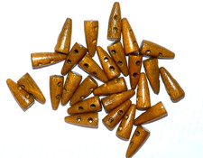 10  BROWN WOOD TOGGLE BUTTONS