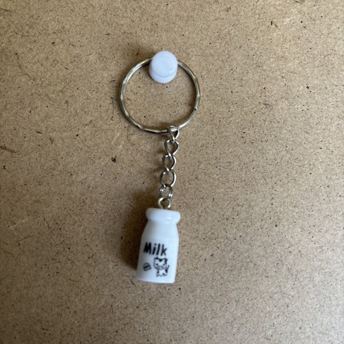 Novelty milk bottle keychain - milk,