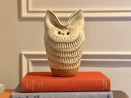 Vintage studio pottery owl - vintage,