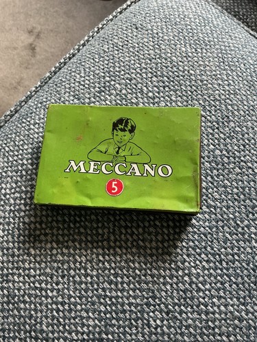 Vintage meccano tin with items - vintage,