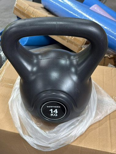 Vinyl kettlebell 14kg used - vinyl,