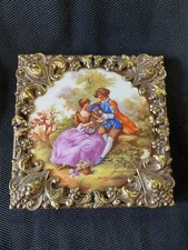 Antique Framed Limoges Plaque
