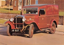 MOTOR CAR POSTCARD OLD LARGE SIZE SINGER VAN USED UNUSED GD V GD