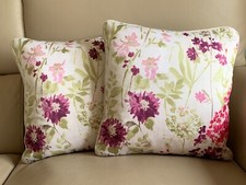 Bundle of 2 NEW handmade ILIV Poetry Magenta cushion covers- 18"x18"/45cm x 45cm