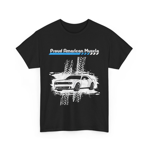 Proud american muscle tee - american,