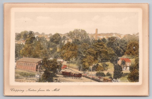 Postcard antique railway