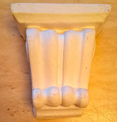White plaster decorative - white,
