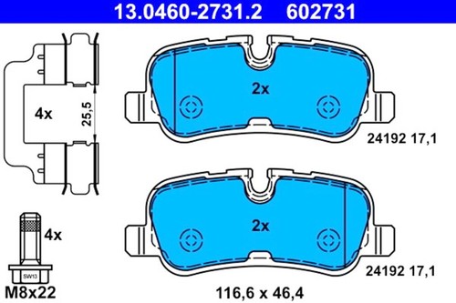Disc brake pad - disc, set