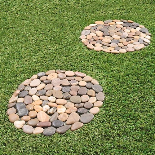 Round pebble stepping stones - stepping,
