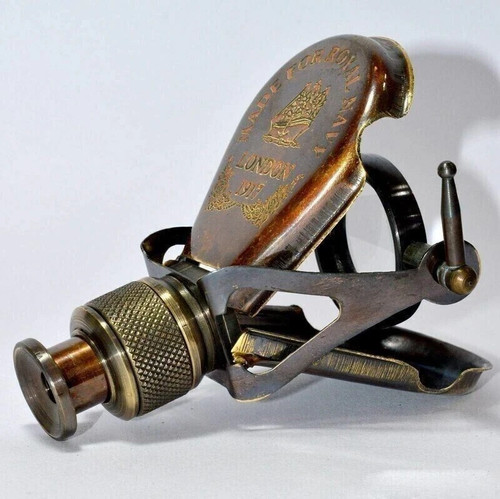 Handheld brass monocular - brass,