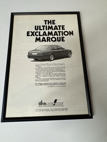Framed original e32 bmw 750il - framed,