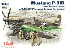 ICM 1/48 North-American P-51B Mustang USSAF with USAAF Pilots & Ground Personnel