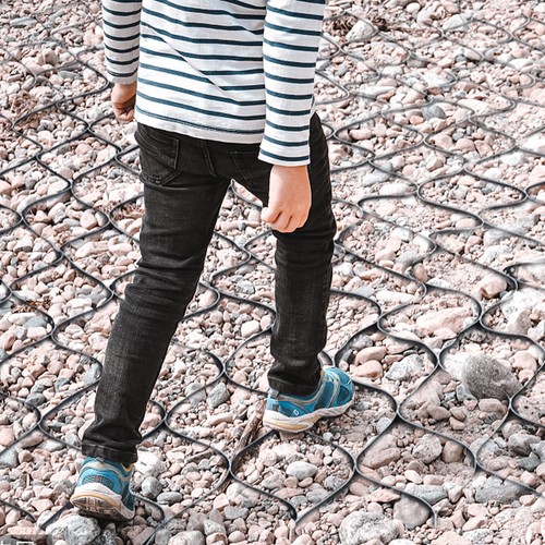 Inch thick gravel ground - inch,