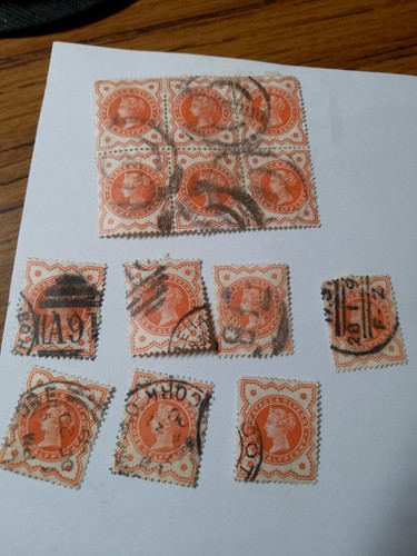Half penny stamps - qv,