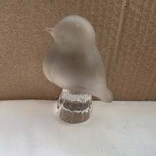 Vintage Frosted Glass Sparrow