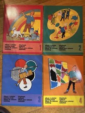 Tintin Painting Book Full Set Of 4, Incredibly Rare. Mint