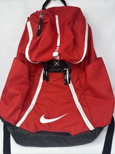 NIKE Elite Quad Zip System Backpack Basketball School Bag Red & White