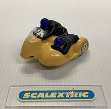 = SCALEXTRIC TRI-ANG 1960's B1 TYPHOON MOTORCYCLE & SIDECAR WITH SKID in YELLOW
